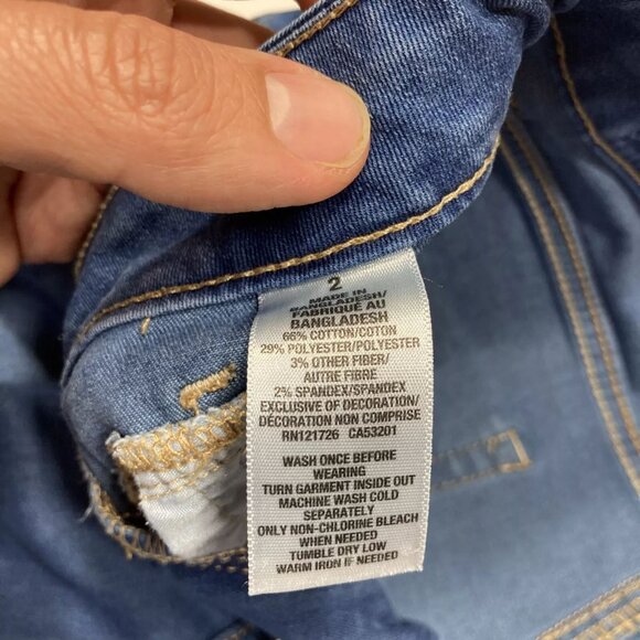 Aeropostale High Waisted Shorty Denim Jean Shorts Size 2 - Picture 9 of 12